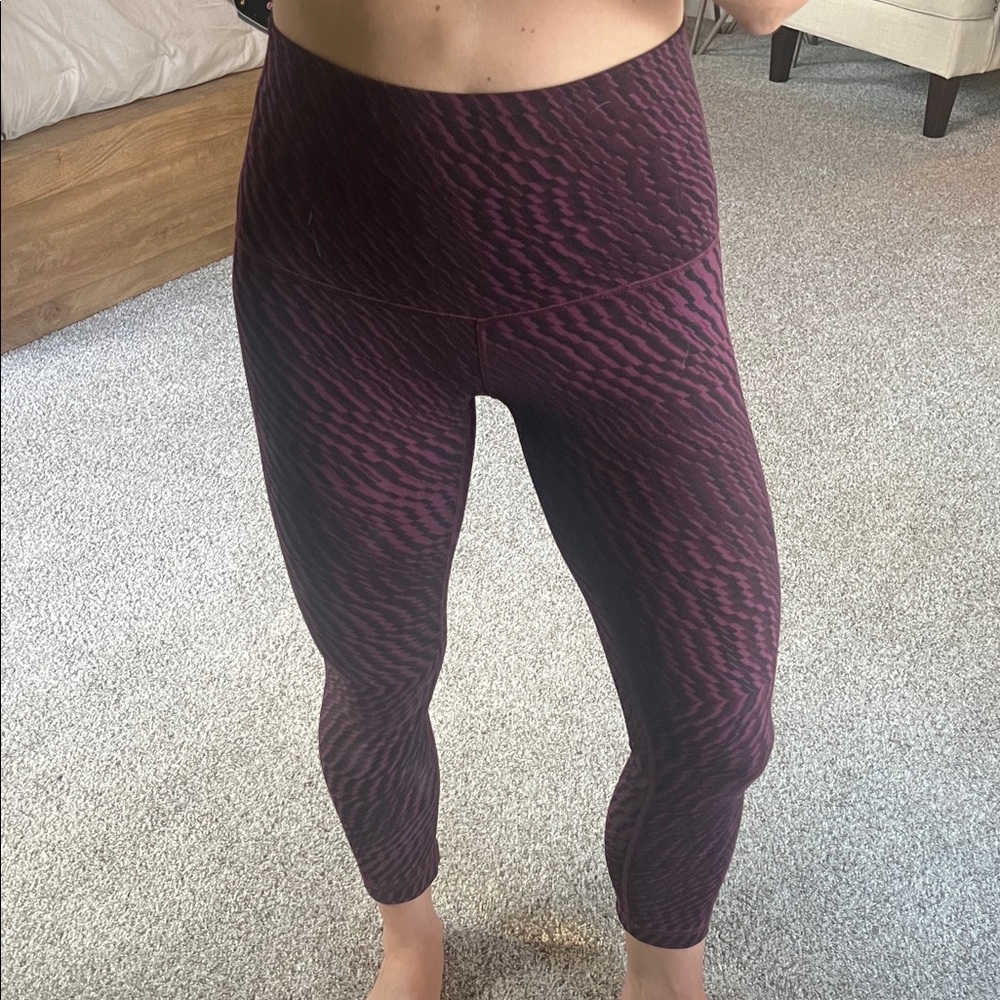 Lululemon Cropped Patterned High Waisted Leggings